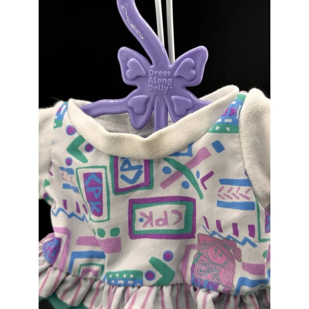 Vtg 1990 1991 Hasbro Cabbage Patch Kids Doll Pretty Crimp N Curl Dress Green‎